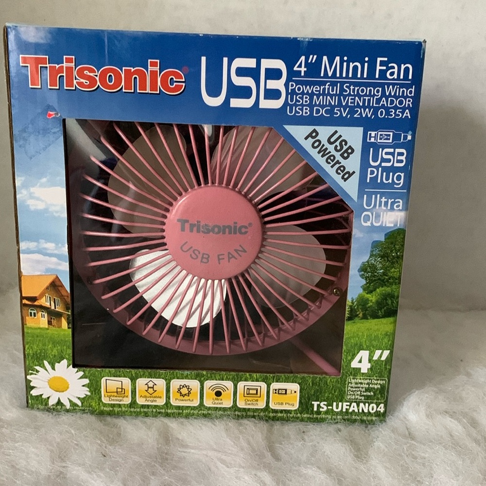 USB 4” mini fan, powerful strong wind. Brand new